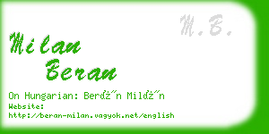 milan beran business card
